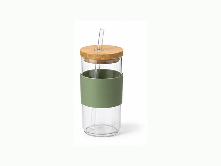 Bamboo Lid Glass Cup product image